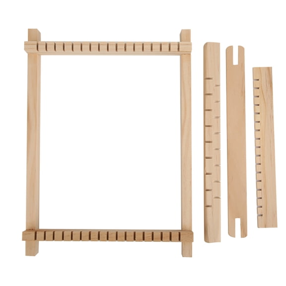 Yajisi DIY Mini Traditional Wooden Weaving Loom for Beginners and Kids, Handmade Knitting Educational Toy, 8.7x6.3x1.1 inches / 22.1x16x2.8 cm