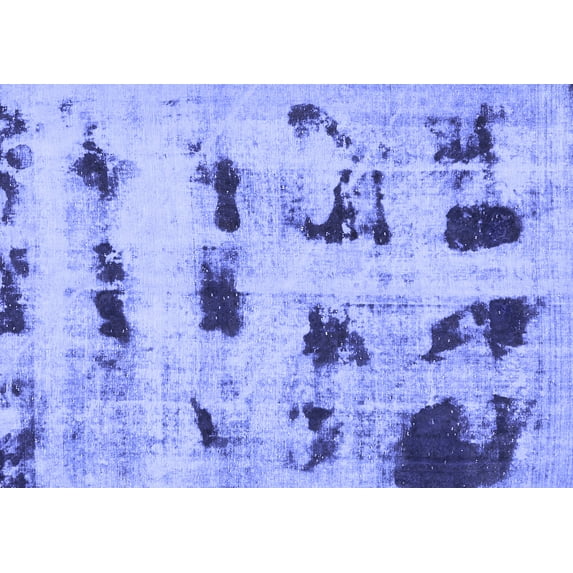 Ahgly Company Machine Washable Indoor Rectangle Persian Blue Bohemian Area Rugs, 5' x 8'