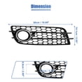thumbnail image 5 of Unique Bargains Pair Front Fog Light Mesh Grille Honeycomb Type Grill Cover for Audi A4 B8 S-Line S4 08-12 8K0807682C, 5 of 6