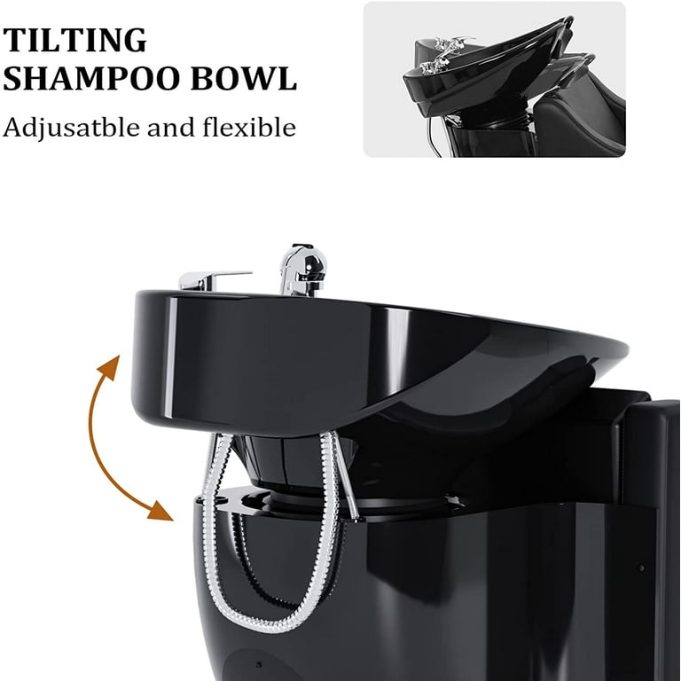 OmySalon Shampoo Sink for Salon Hair Wash Chair with Porcelain