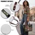 thumbnail image 5 of CHAQLIN Top Handle Bag with Casual Large Capacity, Rose Floral Pattern Inner Pocket Tote Handbag for Business Daily, 5 of 6