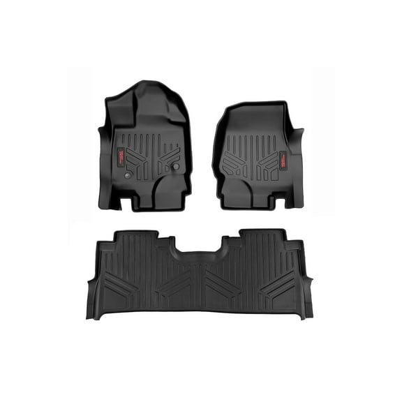 Rough Country Floor Mats for 2015-2025 Ford F-150 | SuperCrew Cab - M-51515