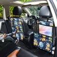 thumbnail image 7 of WOBOGO Colorful Dinosaur Patterns Backseat Car Organizer 2 PCS Footed Universal Car with Touch Screen Tablet Holder Rear Seat Protector, 7 of 7