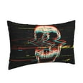 thumbnail image 2 of Balery Glitch Screaming Skull Pillow Covers,Bed Pilowcases,Reversible Plush Throw Pillow Covers End Pillow Encasement,Pillow Case - 20"X30", 2 of 9