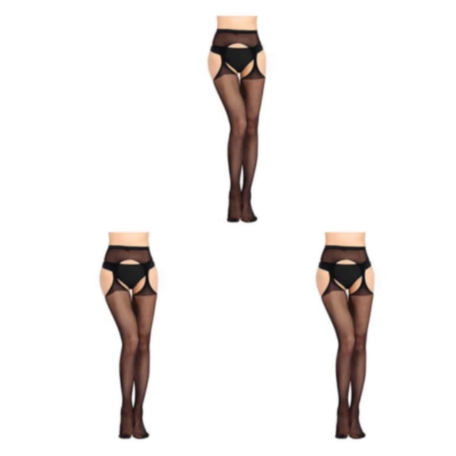 Langgg Plus Size Stockings With Belt For Flattering Look Easy To Match Stockings Tights 1108 3Set