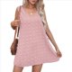 thumbnail image 2 of Vestido Informal de Verano para Mujer, con Lunares, Cuello en V, Sin Mangas y Bolsillos, Rosa , Talla L, 2 of 8