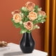 thumbnail image 5 of Ramo de rosas de seda - Flores artificiales de 33" con dalias, hortensias y follaje para decoración del hogar y bodas, 5 of 7
