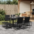 thumbnail image 1 of vidaXL 9 Piece Garden Dining Set Black Textilene, 1 of 5