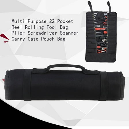 PBPBOX 1Pcs Black Husky Tool Bag Waterproof Rolling Design Tool Organization for Workshop Use
