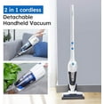 thumbnail image 2 of Vacmaster VSD1801 Cordless Handheld & Stick Vacuum Cleaner 2 in 1, Rechargeable Li-ion Battery Powerful Lightweight for Hardwood Floor, Carpet and Pet Hair White, 2 of 8