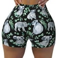 thumbnail image 2 of Goofa Cartoon Koala Bear Printed Workout Shorts Women Seamless Scrunch Butt Lifting High Waisted Gym Booty Shorts Elastic Workout Shorts-Medium, 2 of 8