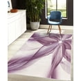 thumbnail image 4 of Abstract Decorative Rug, Geometrical Smoke Like Striped Huge Flower Floral Design Work of Art, Quality Carpet for Bedroom Dorm and Living Room, 6 Sizes, Pale Lilac, by Ambesonne, 4 of 4