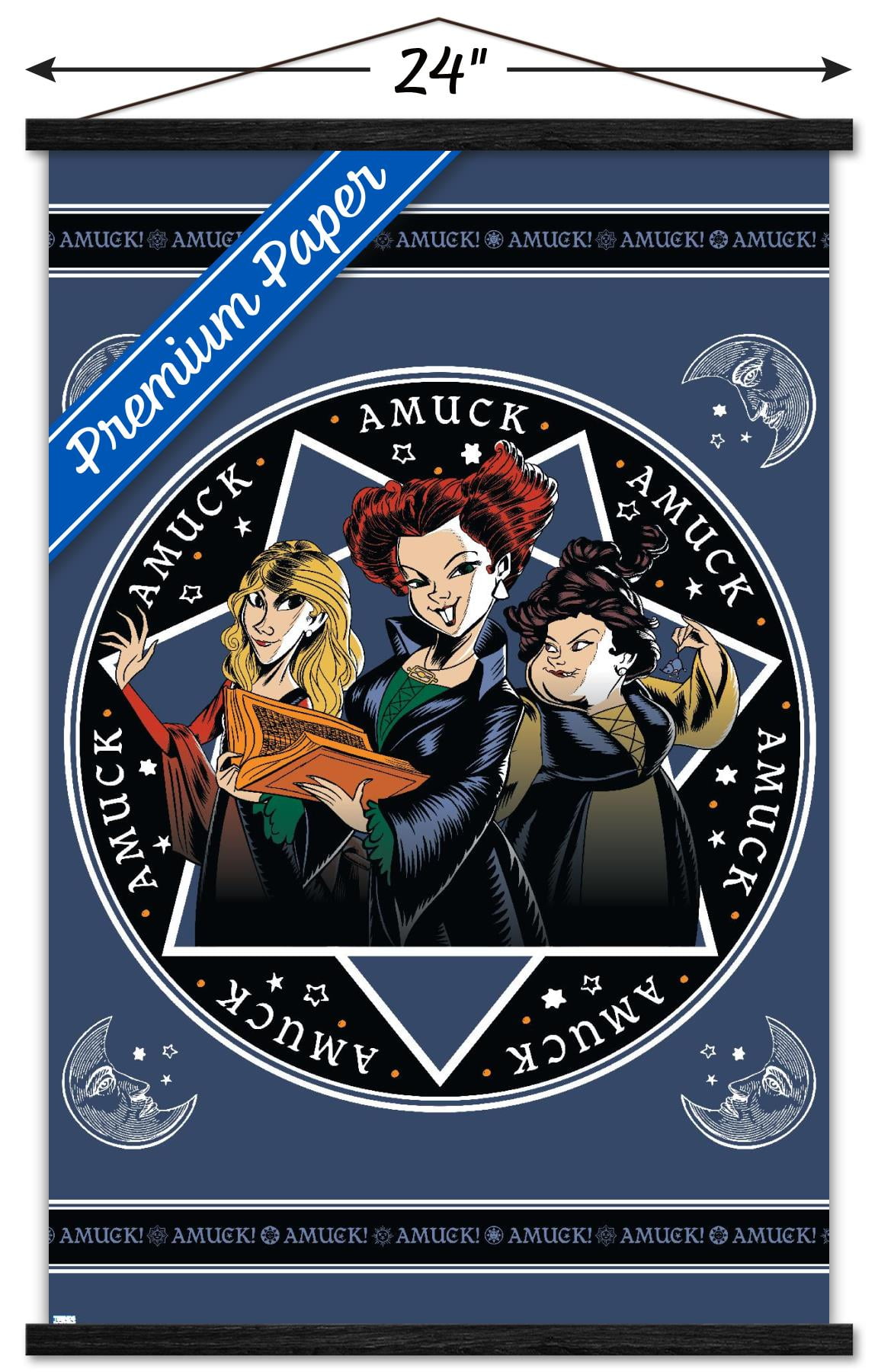 Disney Hocus Pocus - Amuck Wall Poster with Wooden Magnetic Frame, 22.375" x 34"