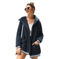 thumbnail image 1 of Women's Oversize Fleece Plush Jacket Long Sleeve Cardigan Outwear Teddy Jacket, 1 of 4