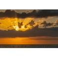 thumbnail image 2 of Miglavs, Janis 24x17 Black Ornate Wood Framed with Double Matting Museum Art Print Titled - Sunset in clouds over ocean La Boca-Cuba, 2 of 4