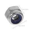 thumbnail image 3 of Ensemble de 100 Écrous à Entraînement Hexagonal, Écrous de Fixation, Écrous de Remplacement en Acier Inoxydable 304 (m 3), 3 of 9