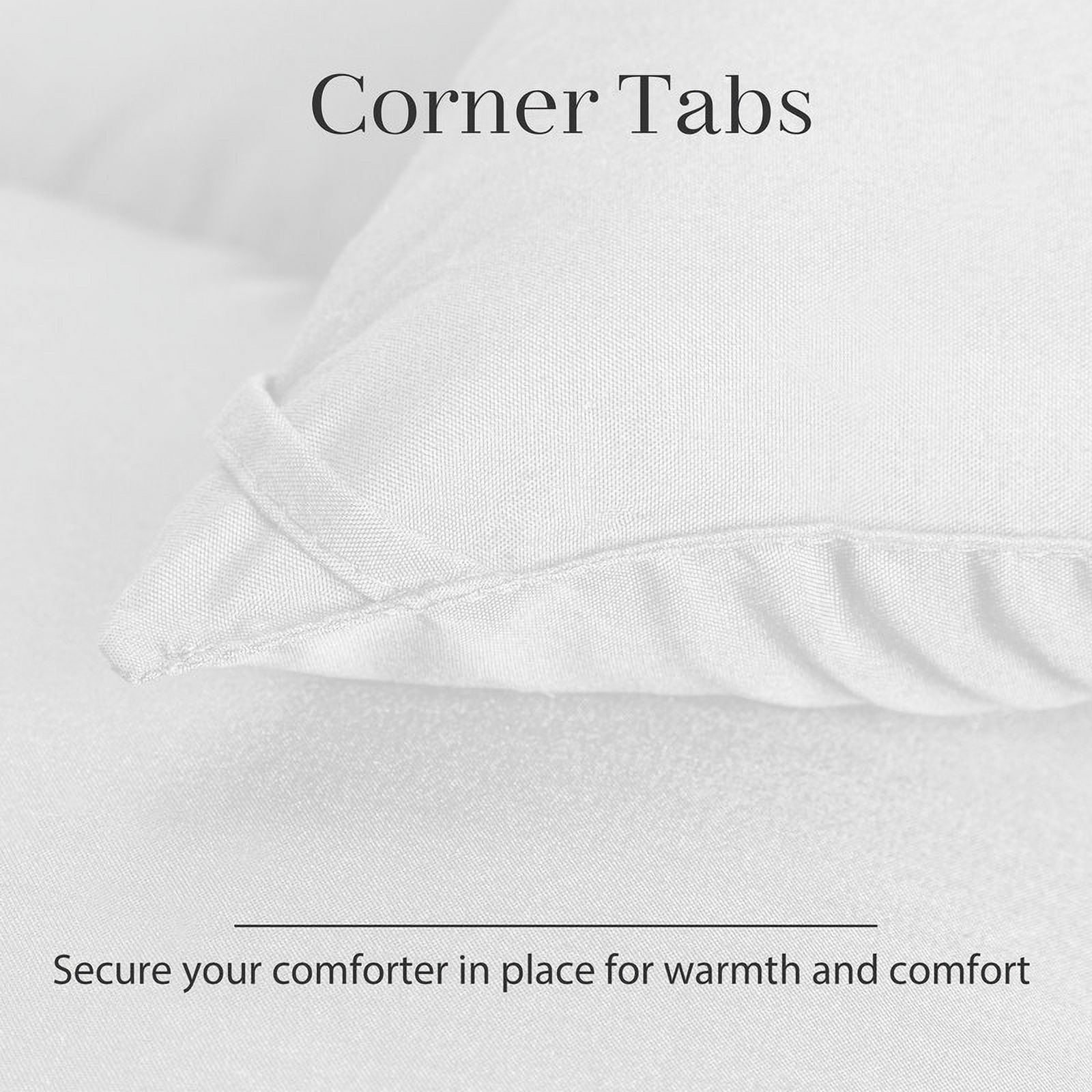 JUSTLET Luxury Solid Down Alternative Machine Washable White Comforters Duvet, California King