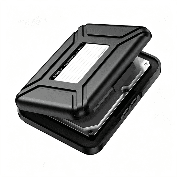 XIBUFE Hard Drive Case 3.5" Hdd Storage Carrying Case Anti-Static and Shockproof External Hard Drive Portable Case,Compatible with Phxbk