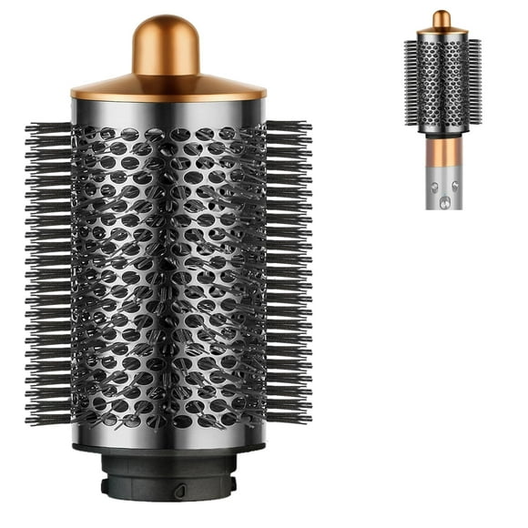 Cepillo voluminizador redondo grande para accesorios Dyson Airwrap Accesorio de cepillo redondo más grande para Dyson Air Wrap Styler, esponjar y dar volumen para peinar (dorado)