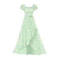thumbnail image 3 of HAYIMI Child Elegant Girls Summer Floral Dress With Flowing And Ruffle Trim For Party Square Collar Everyday Sweet Dresses, 3 of 3