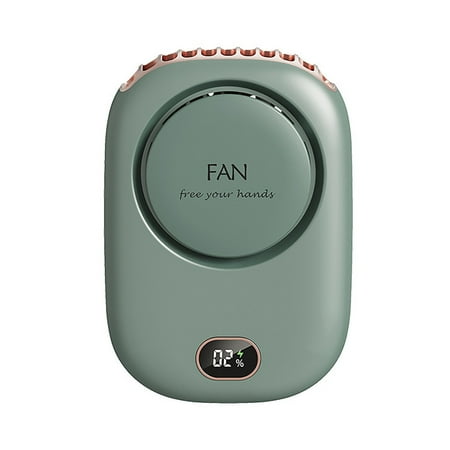 

BKFYDLS Portable Fan Clearance Portable Fan Lazy No Leaf Usb Hanging Waist Digital Display Screen Mute