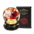 thumbnail image 3 of Cheer US Beauty and The Beast Rose, Red Silk Rose That Lasts Forever in a Glass Dome with LED Lights,Gift for Mothers Day Valentine's Day Wedding Anniversary, 3 of 8