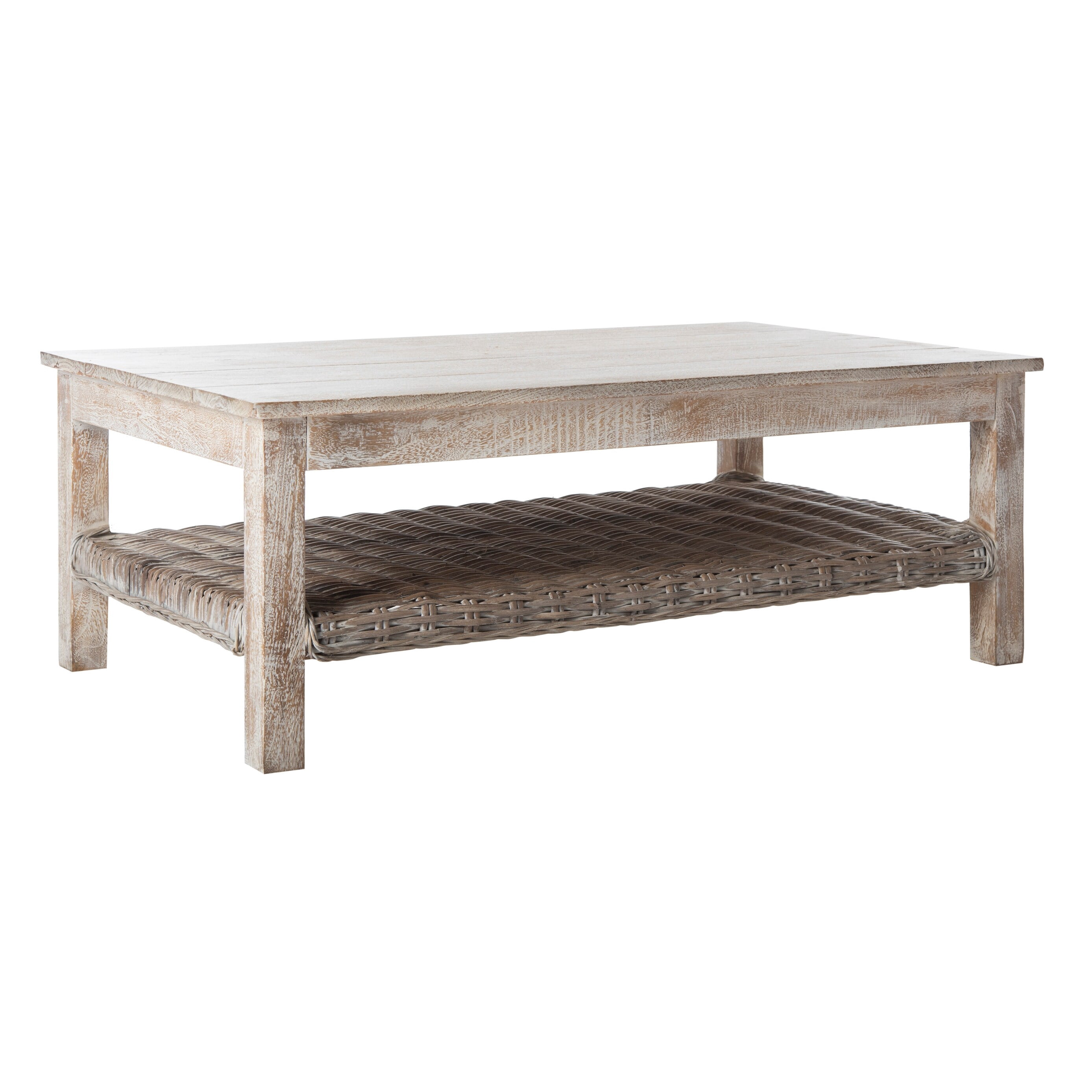 SAFAVIEH Minerva Coastal Coffee Table, Natural White