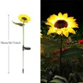 thumbnail image 1 of 2025 3 cabezas 1 cabeza Solar simulación girasol luces LED jardín patio césped luces de noche paisaje lámpara decoración Navidad flor luz, 1 of 5