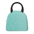 thumbnail image 3 of Naloa Teal Turquoise Glitter Print Lunch Bag for Women Men,Insulated Lunch Box for Adult,Reusable Lunch Tote Bag for Work, Picnic or Travel, 3 of 9