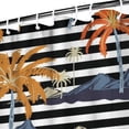 thumbnail image 3 of Coastal Paradise Waterproof Shower Curtain, Boho Tropical Fabric with Hooks, Machine Washable Hawaiian Island Classic and Exotic Palm Tree Bathroom Shower Curtain, 3 of 5