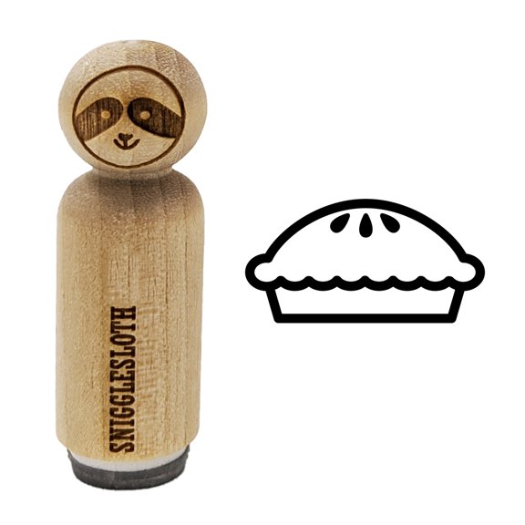 Yummy Pie Rubber Stamp for Scrapbooking Crafting Stamping - Mini 1/2 Inch