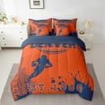 thumbnail image 2 of Erosebridal American Football Bedding Sets Twin Size,Rugby Gamer City Comforter Sets with Sheets,Denver Bed in a Bag Twin Size,Stylish Living Room Decoration Reversible,7-Piece, 2 of 7