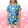 thumbnail image 1 of Girls Painted Home Outfits Daily Wear Set Colorful Pajamas Two Piece Comfy Play And Wear For Children, 1 of 4