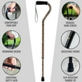 thumbnail image 6 of DMI Walking Cane and Walking Stick for Men and Women, Lightweight and Adjustable, FSA HSA Eligible, Supports up to 250 lbs with Ergonomic Soft Foam Offset Hand Grip and Wrist Strap, Leopard, 6 of 6