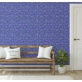 thumbnail image 2 of S4Sassy Flower Wallpaper - Asian Style Wall Covering, 25" x 240" Self-Adhesive Textured Vinyl Wallpaper, Decorative Wall Wrap, Easy DIY Decor For Bedroom, Living Room, Living Spaces - Purple, 2 of 8