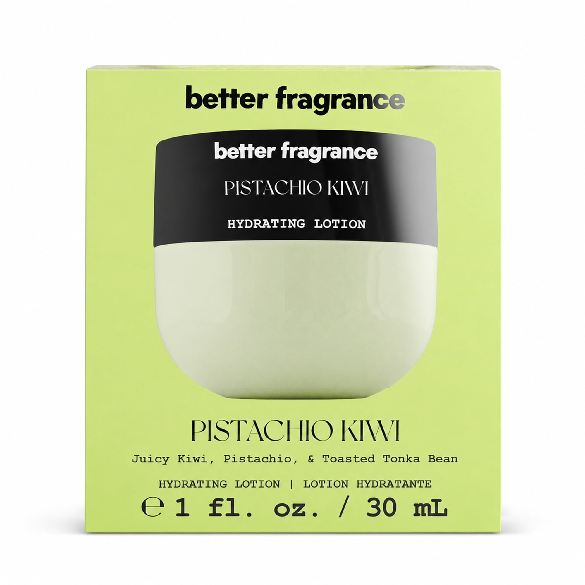 Better Fragrance Pistachio Kiwi Body Lotion, Hydrating & Moisturizing Skin Care, Travel Size 30 ml, for Dry Skin, Women