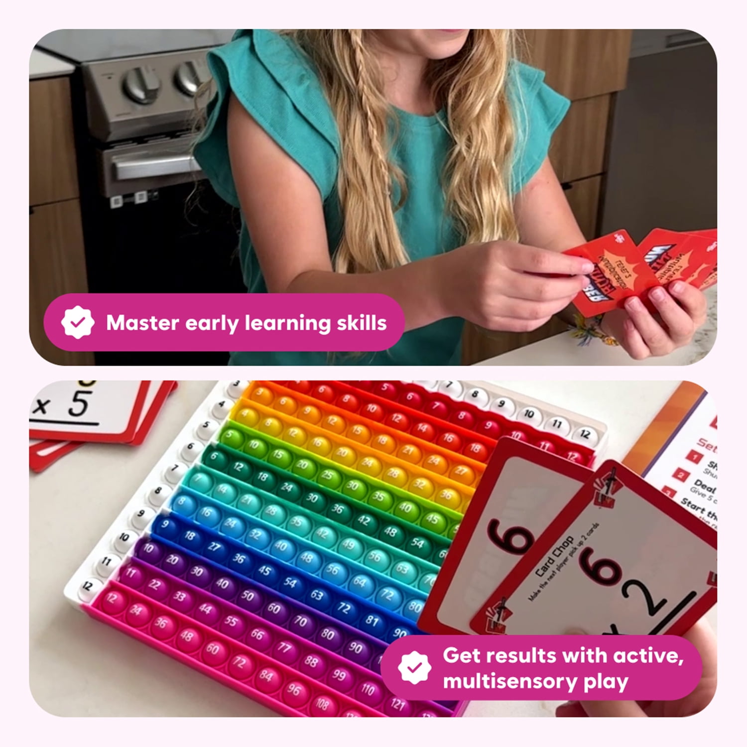 The Fidget Game Number Ninja Game, Flash Cards & Fidget Mat
