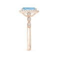 thumbnail image 3 of ANGARA Natural Cushion 1.85 ct Aquamarine Halo Ring with Marquise Motifs in 14K Rose Gold for Women (Size-9x7mm) | March Birthstone, Anniversary, Jewelry Gift for Women | Natural Aquamarine Ring, 3 of 8