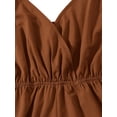 thumbnail image 3 of Women's Leopard Print Wrap Spaghetti Strap Romper Cami Jumpsuit, 3 of 5