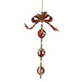 thumbnail image 1 of 8" Red & Gold Spiral Bow Dangling Christmas Ornament, 1 of 3
