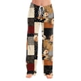thumbnail image 4 of Zydvens Women Halloween Pajama Pants Wide Leg Lounge Wear with Pockets Soft Elastic Waist Drawstring PJ Bottoms Spooky Cute Ghost Black Cat Print Costume Cosplay Pants S-3XL, 4 of 7