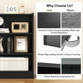 thumbnail image 5 of Costway 2 PCS 3-Tier Bookcase Open Multipurpose Display Rack Cabinet with Adjustable Shelves Black, 5 of 10