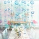 thumbnail image 2 of Decoraciones de fiesta de medusas de pescado bajo el mar, pegatina de burbuja transparente, guirnaldas de sirena, colgante de círculo azul y púrpura, cumpleaños, 2 of 4