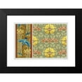 thumbnail image 2 of Maurice Pillard Verneuil 24x18 Black Modern Framed Museum Art Print Titled - Martins Fishermen, Dragonflies and Best Butome, Borders; Butterflies and Oxalide, Fabric (1897), 2 of 5