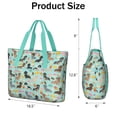 thumbnail image 3 of Tote Bag for Women - Dachshund Dog and Pizza Shoulder Bag - Large Utility Work Duffle Bag with Zipper Handbag for Travel, Work, Sprots, 3 of 5