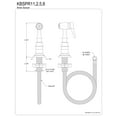 thumbnail image 5 of Kingston Brass KBSPR18 Brass Kitchen Faucet Side Sprayer in Brushed Nickel, 5 of 6