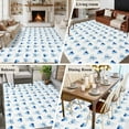 thumbnail image 6 of Aesthetic Bow Washable Area Rug 6 x 9 ft Blue Gradient Heart Bow Blue Theme, Soft Non Slip Rugs Stain Repellent Indoor Felt Carpet for Living Dining Room Bedroom Home Office, 6 of 9
