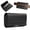 Black, variant on Bourisen Top-Grain Leather Cell Phone Holster for Men, Horizontal Belt Holder with Clip and Loops, Dual Hidden Magnetic Closure, Easy Push-Out Access, Business & Vintage Waist Pouch