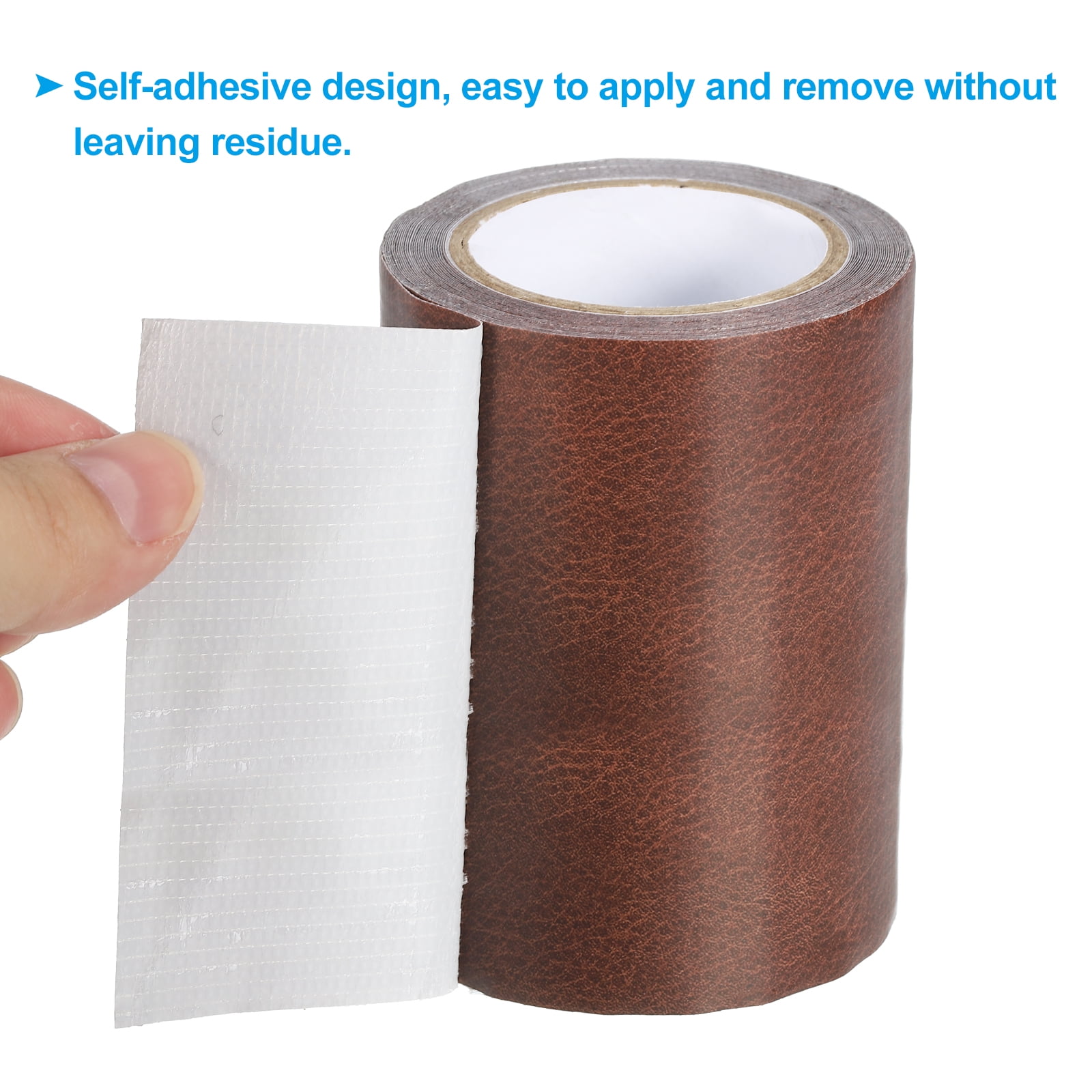 Unique Bargains Leather Repair Tape Self Adhesive Realistic Leather Patch Red