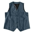 thumbnail image 4 of AnuYalue Suit Vest Retro for Mens V Neck Single Breasted Waistcoat Casual Slim Fit Sleeveless Jacket for Wedding Groomsmen, 4 of 4